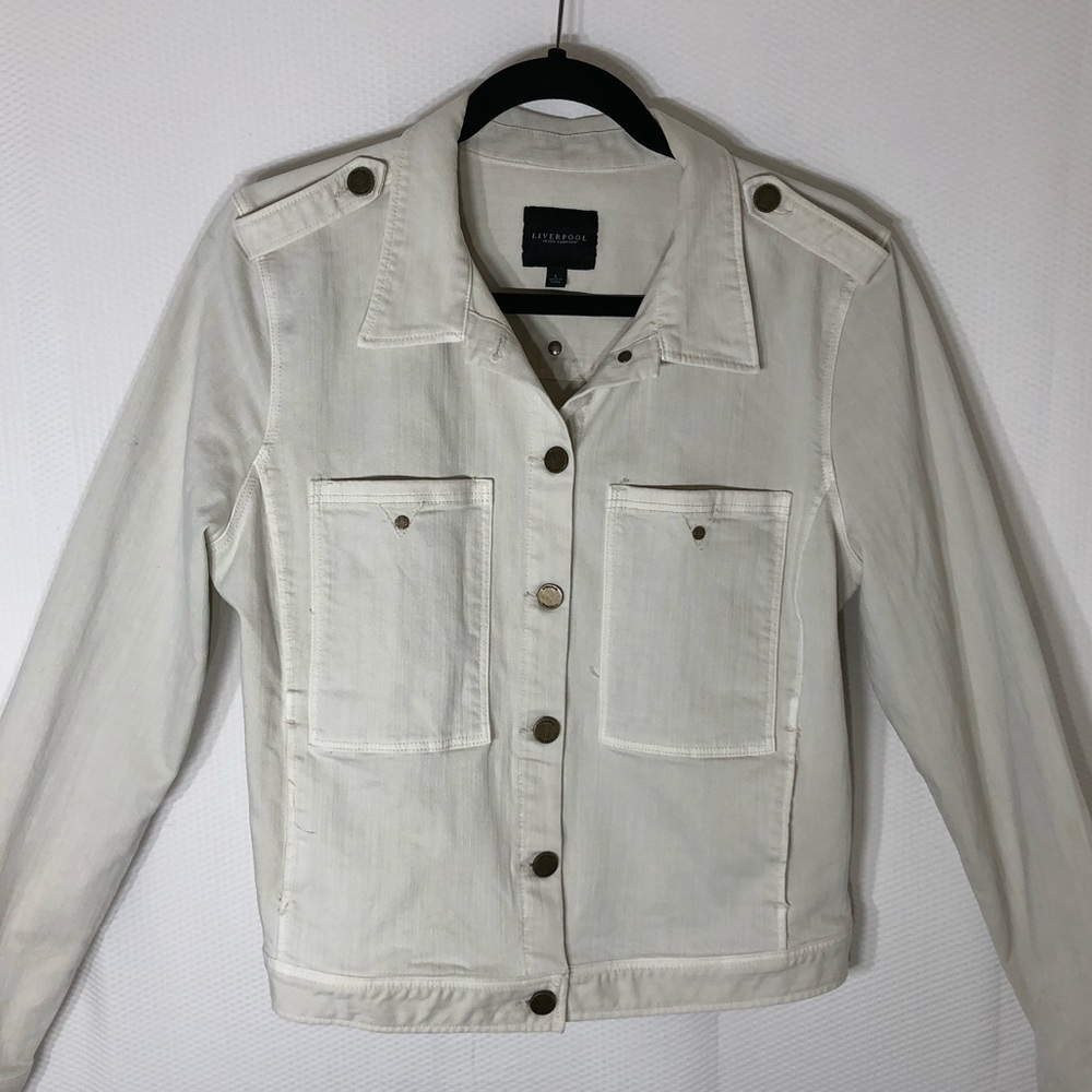 Liverpool Eggshell Denim Jacket size L